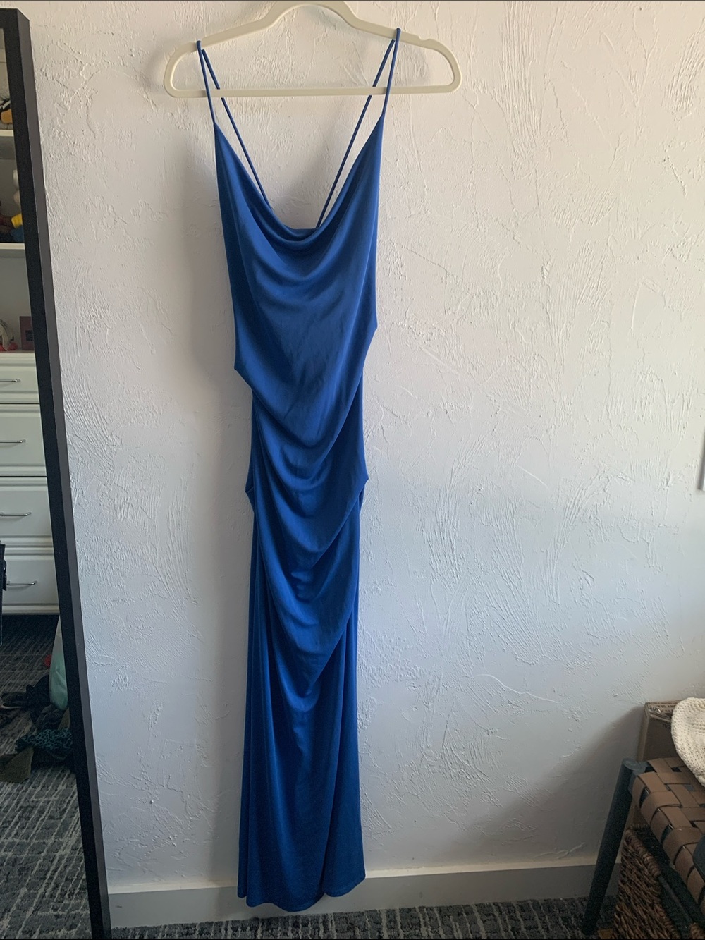 Nicole Miller Gold Label Blue Evening Gown